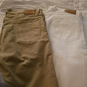 Mens Polo Jeans size 36x34  slim fit  white and ta